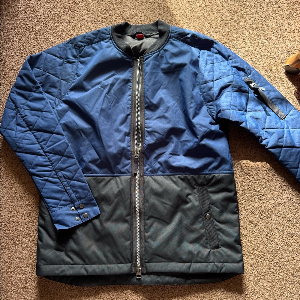 686 bomber blue and black sample jacket